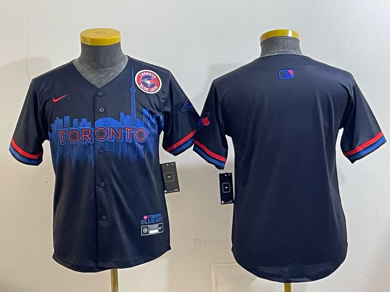 Youth 2025 Toronto Blue Jays Blank black Joint Name Nike MLB Jersey 05